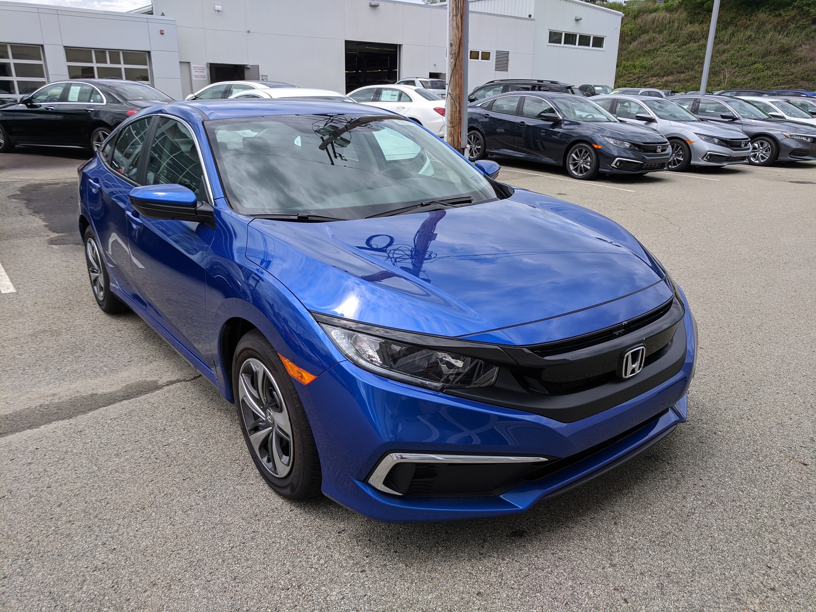 New 2020 Honda Civic Sedan LX in Aegean Blue Metallic | Greensburg, PA ...