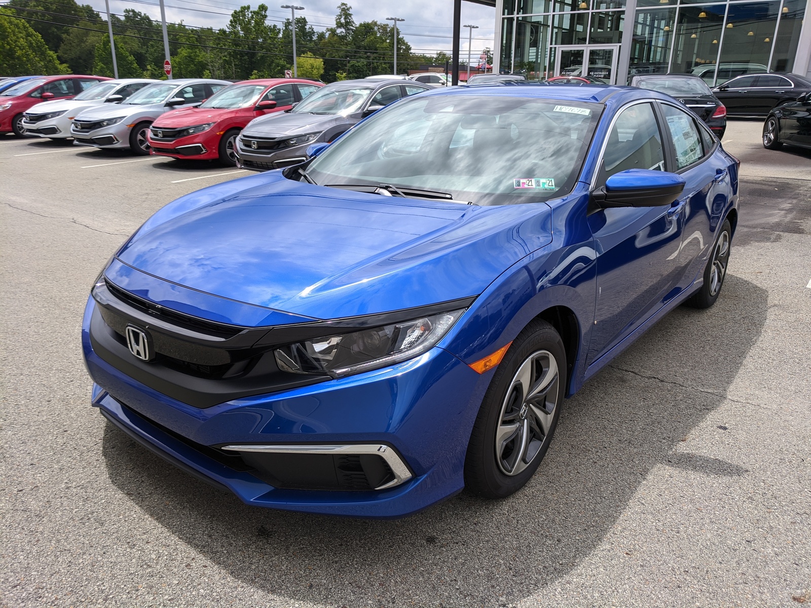 New 2020 Honda Civic Sedan Lx In Aegean Blue Metallic 