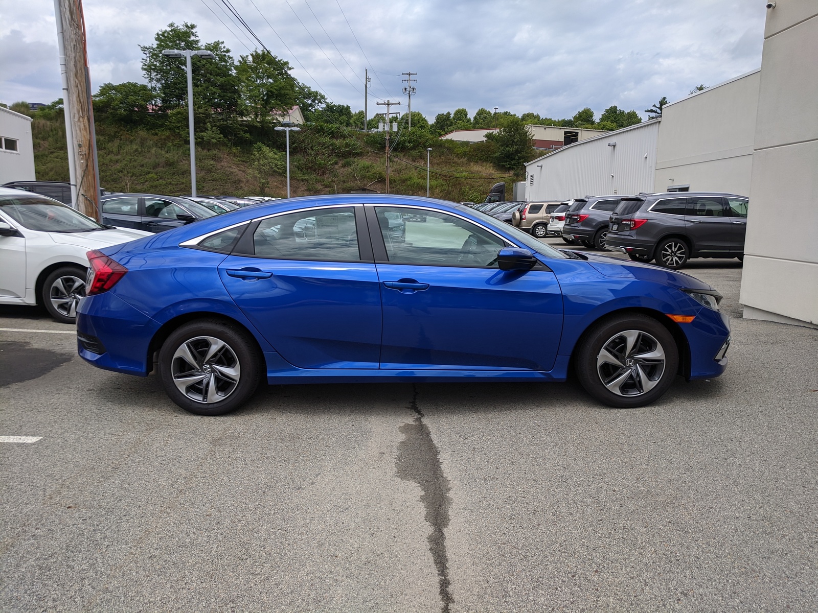 New 2020 Honda Civic Sedan Lx In Aegean Blue Metallic 