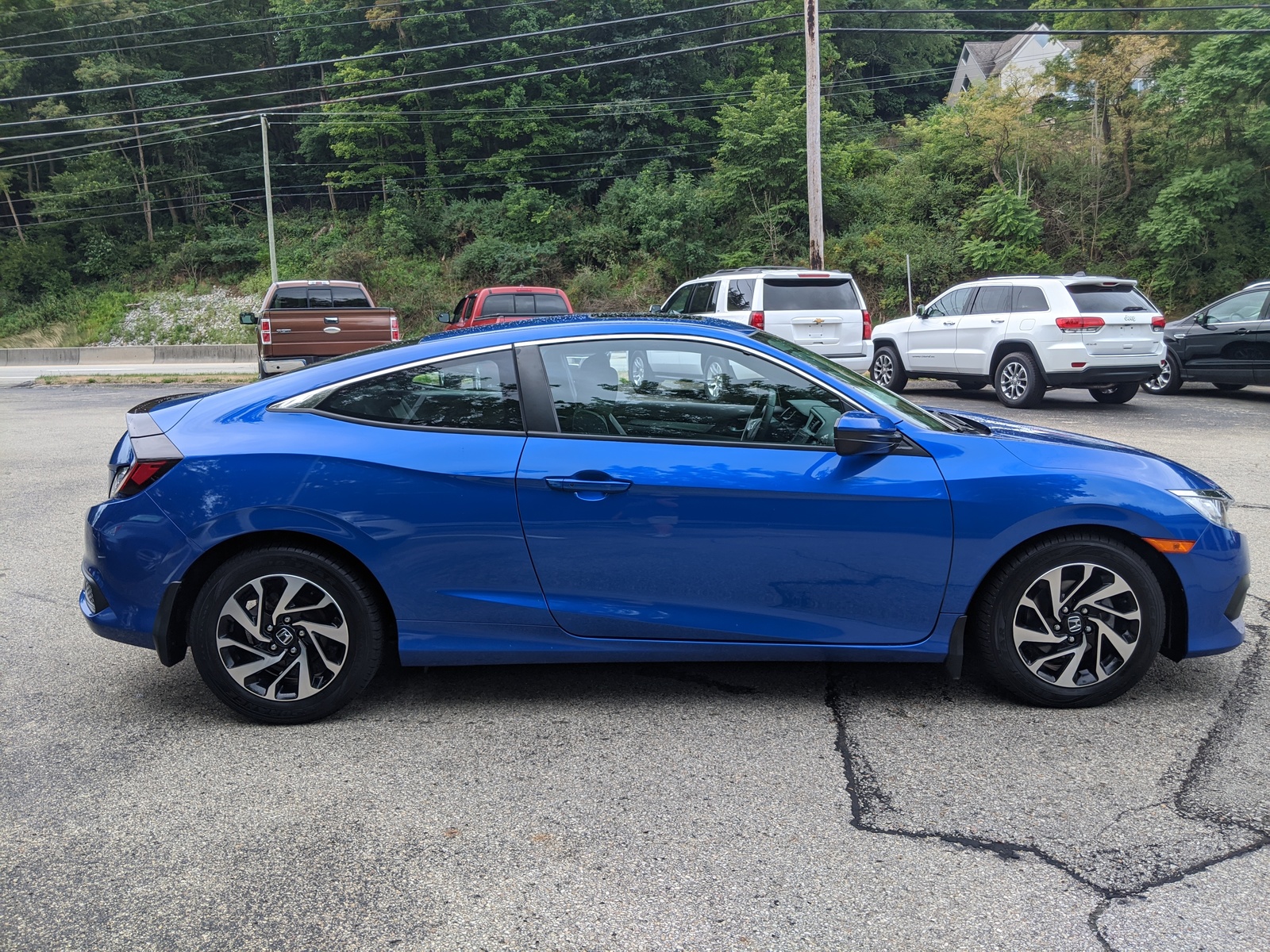 Certified Pre-Owned 2017 Honda Civic Coupe LX-P in Aegean Blue Metallic ...