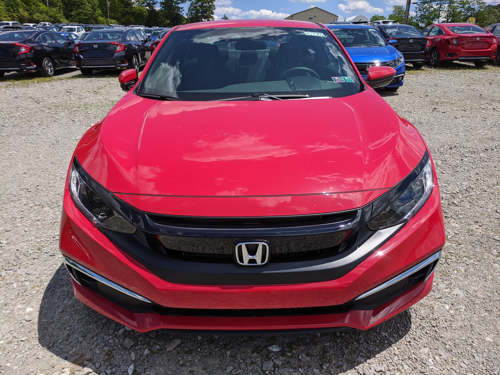 New 2020 Honda Civic Coupe LX in Rallye Red | Greensburg, PA | #H07707