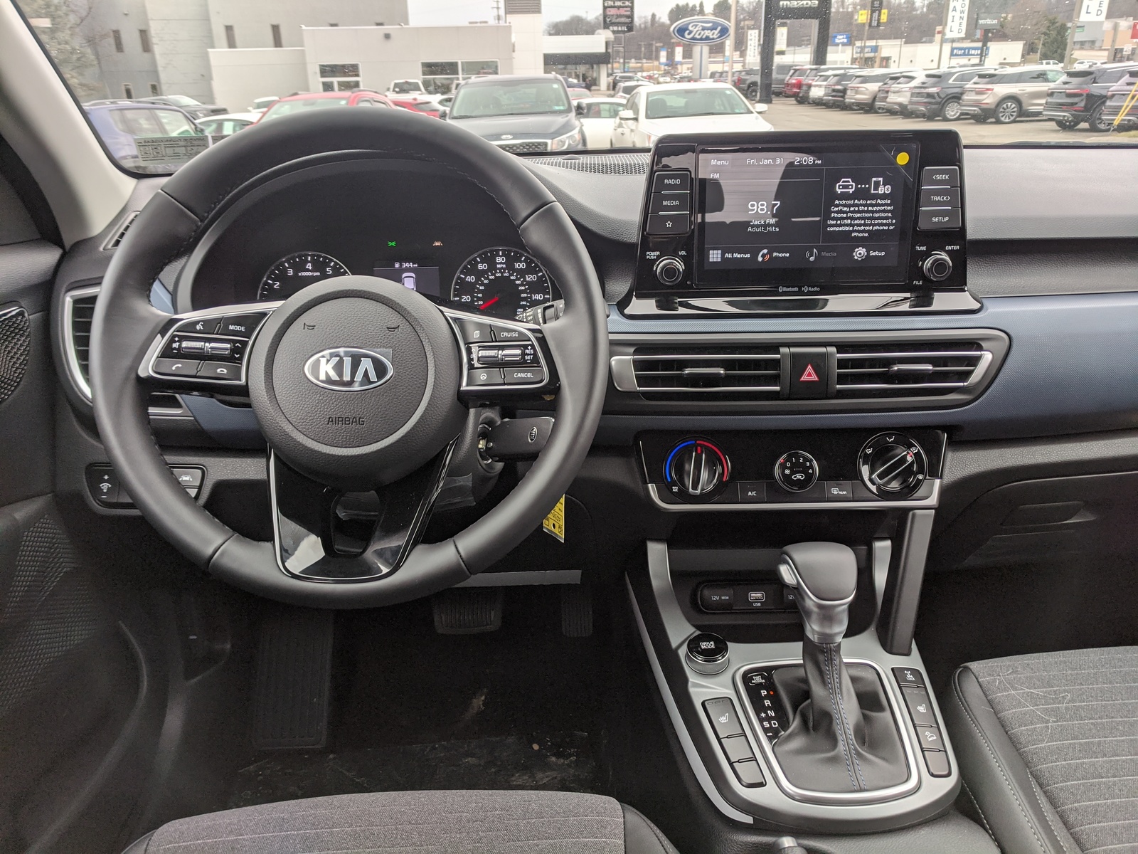 New 2021 Kia Seltos S in BLUE/WHITE | Greensburg, PA | #K03946