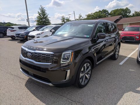 New 2021 Kia Telluride S in Dark Moss | Greensburg, PA | #K04175